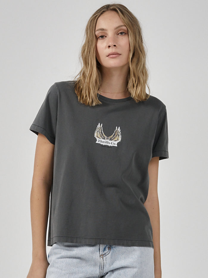Wind Beneath Relax Fit Tee - Merch Black