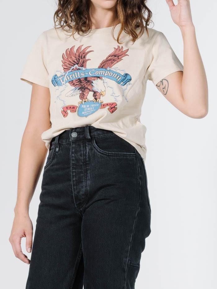 Electric Eagle Band Tee - Thrift White