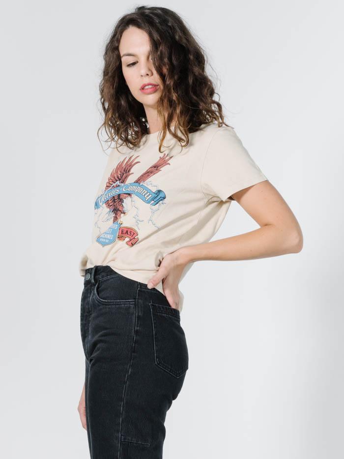 Electric Eagle Band Tee - Thrift White