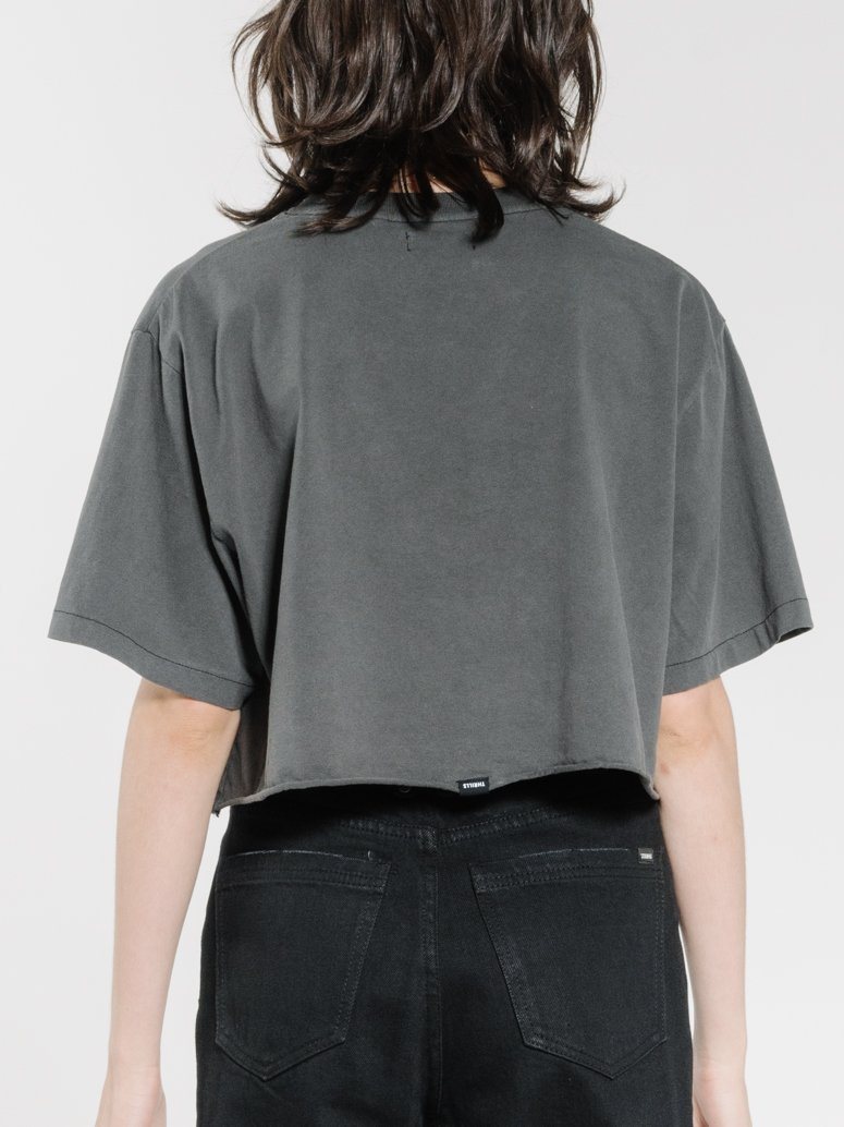 Wings of Steel Merch Super Crop Tee - Merch Black
