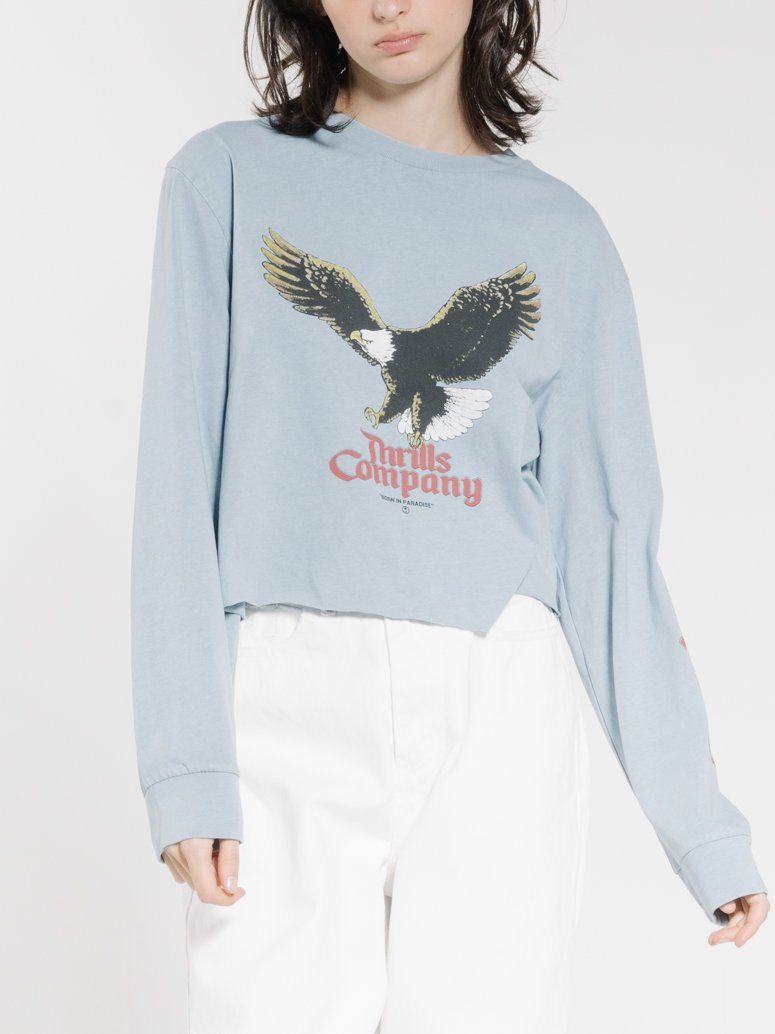 Rapture Merch Fit LS Tee - Steel Blue