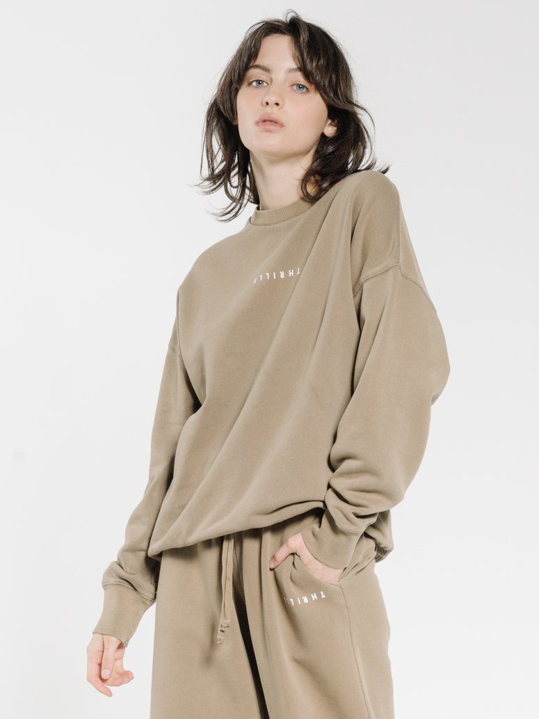 Minimal Thrills Slouch Crew - Moss