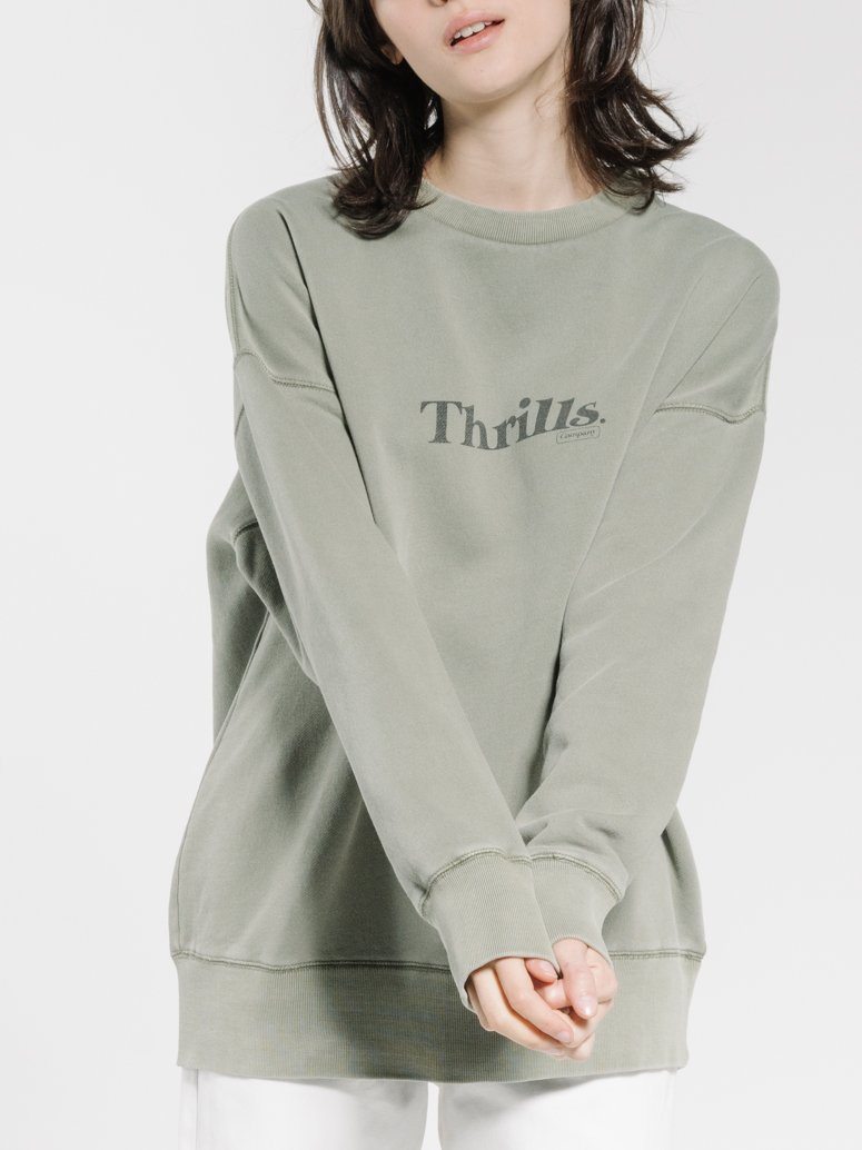 Enchantment Slouch Crew - Army Green