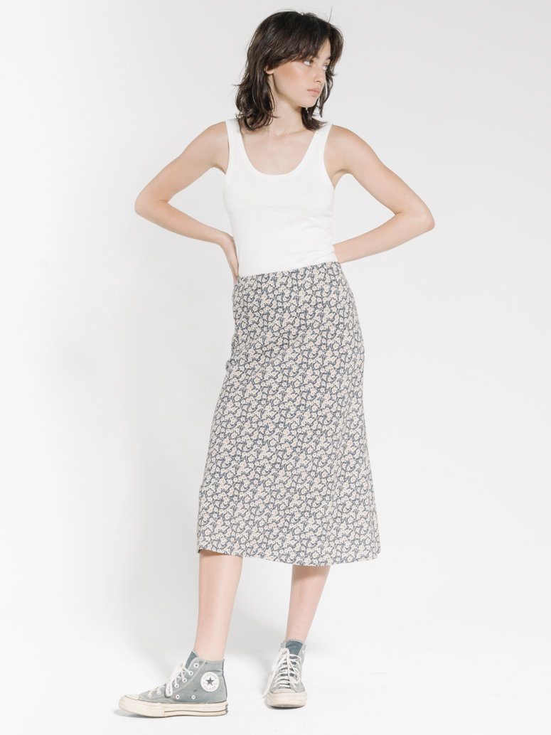 Arnica Bias Skirt - Navy