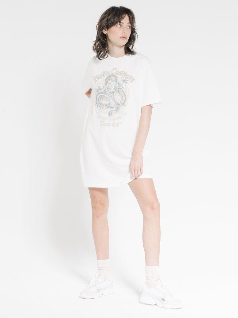 Revival Merch Fit Tee Dress - Dirty White