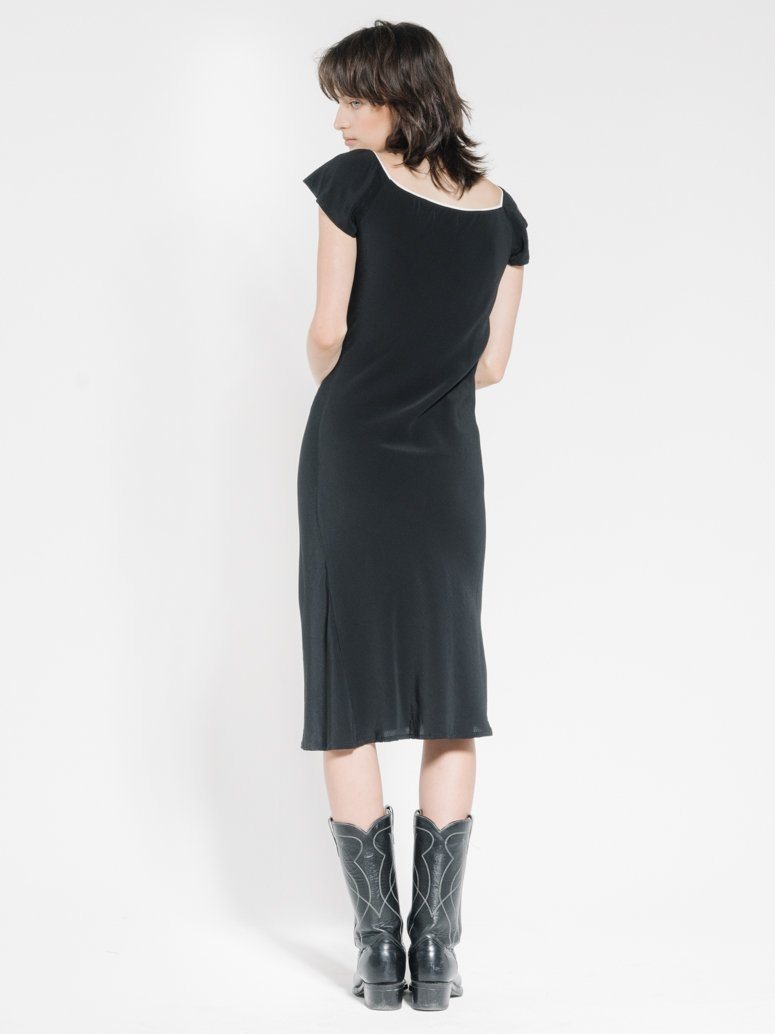 Lyric Bias Dress - Black