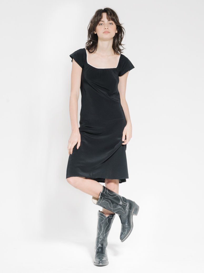 Lyric Bias Dress - Black