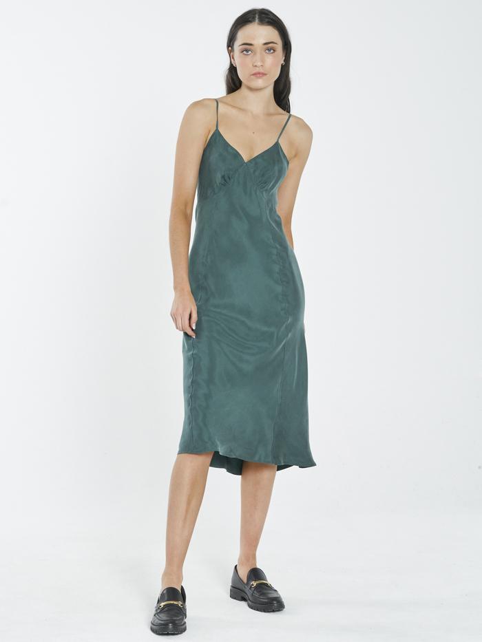 Chateau Slip Dress - Vintage Teal