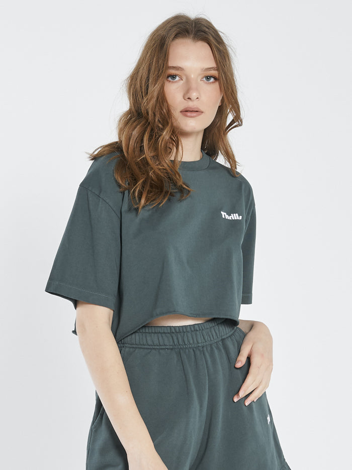 Thrills Limitless Merch Super Crop Tee - Deep Forest
