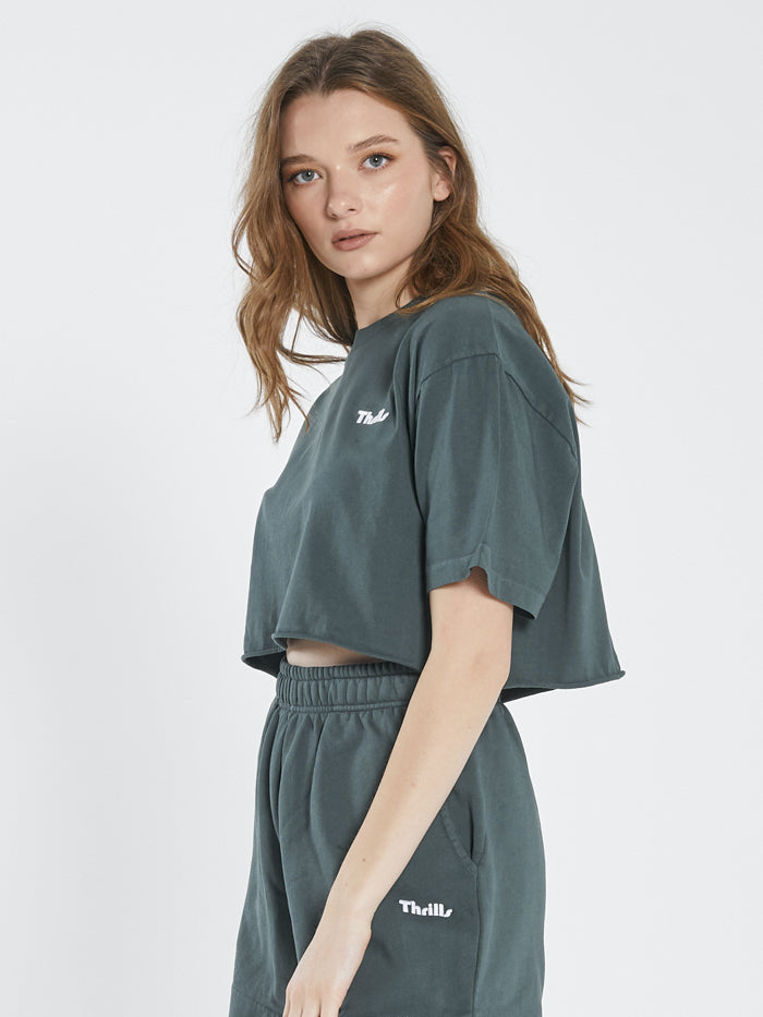 Thrills Limitless Merch Super Crop Tee - Deep Forest