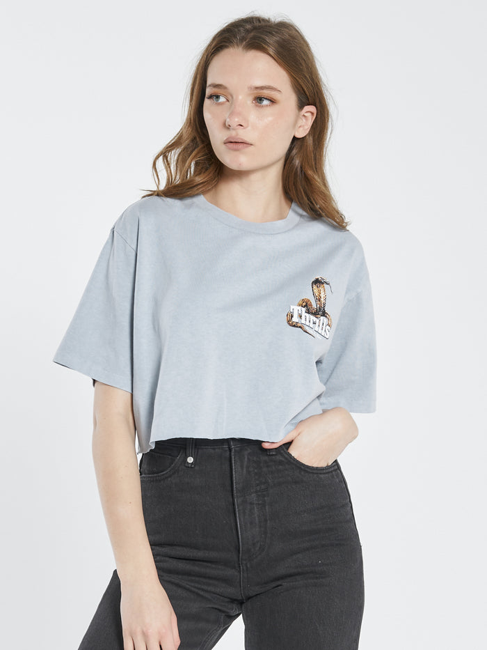 Death Coil Merch Fit Tee - Smoke Blue