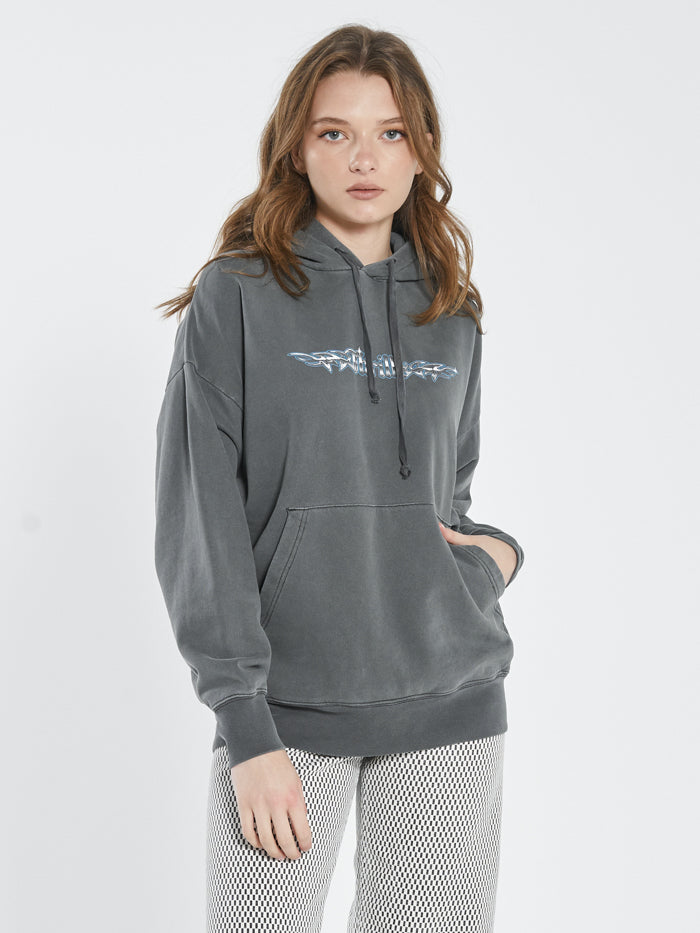 Turbulent Fleece Hood - Merch Black