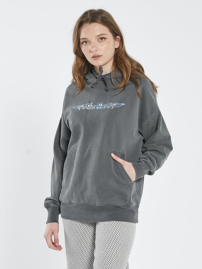 Turbulent Fleece Hood - Merch Black