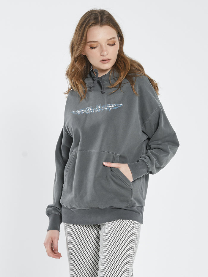 Turbulent Fleece Hood - Merch Black