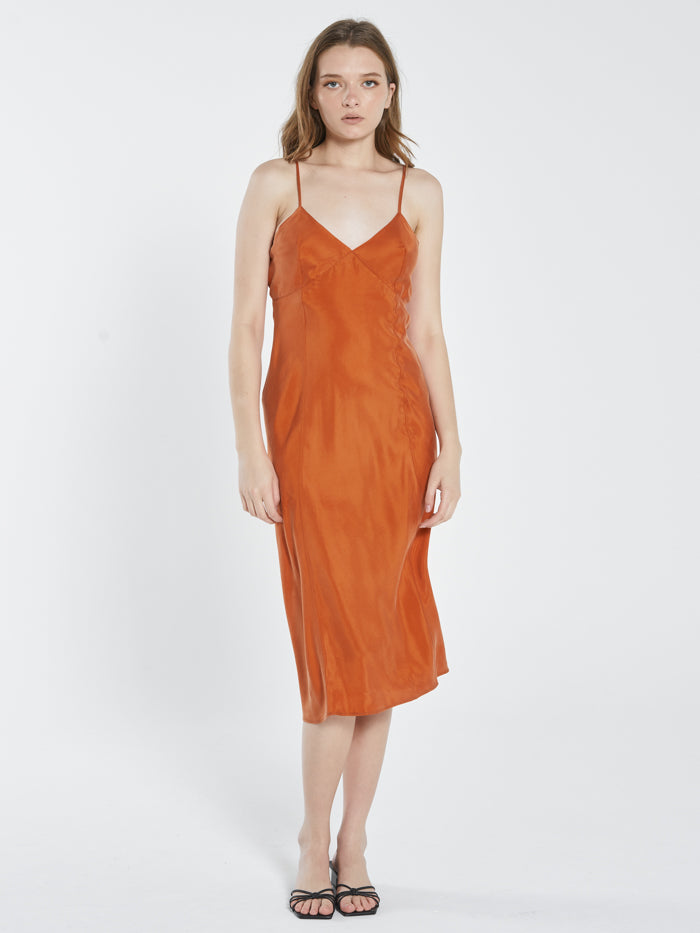 Burnt orange shop slip dress