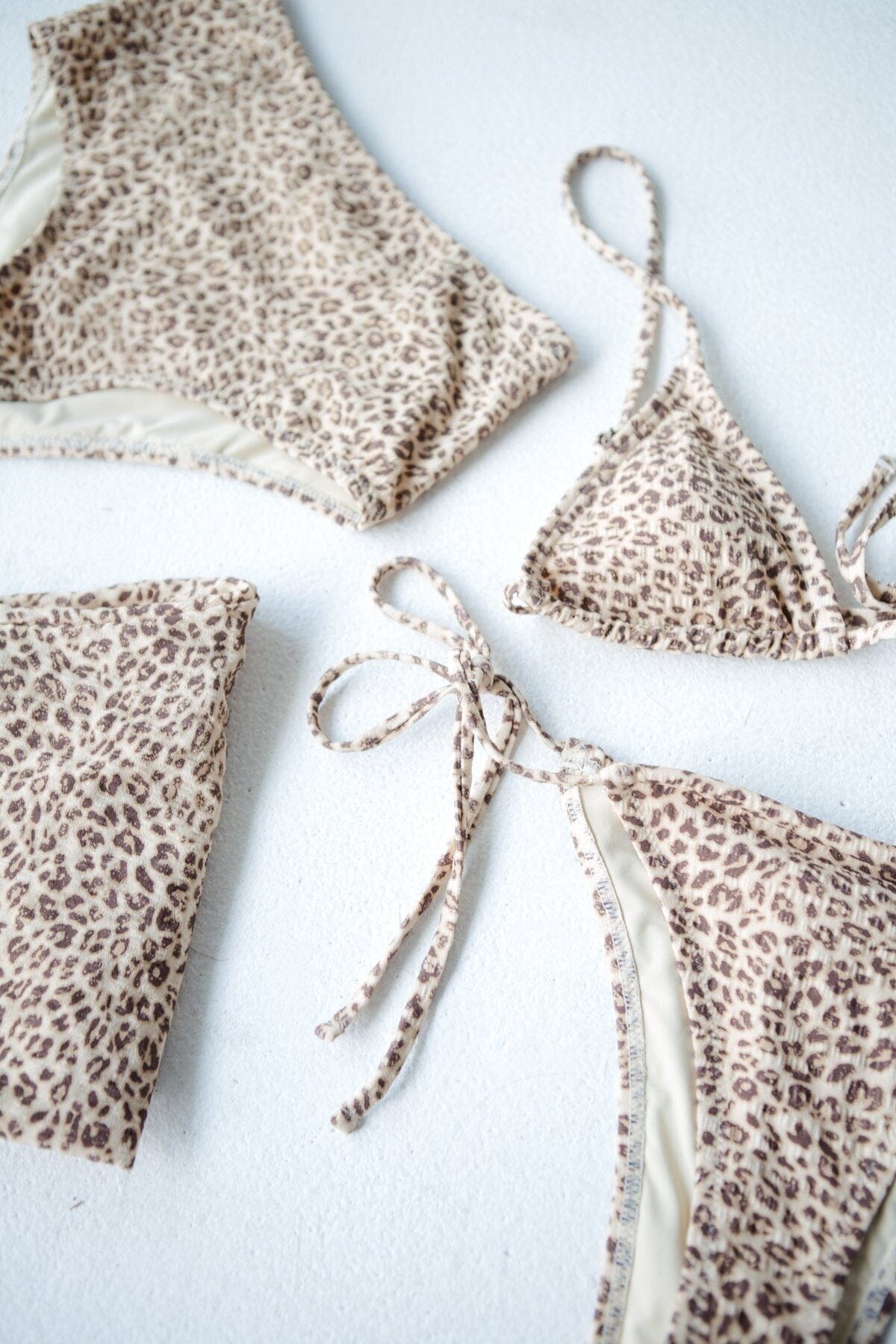 Mild Animal String Bikini Bottom - Desert Gold