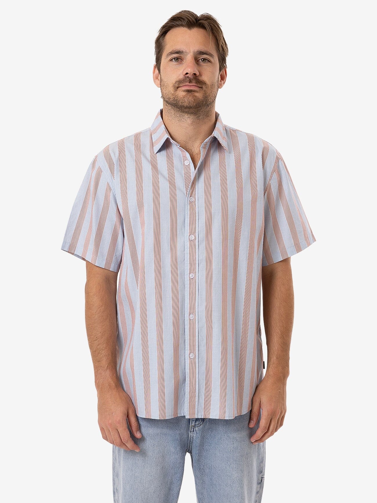 Mens Porter Short Sleeve Shirt - Sky Blue