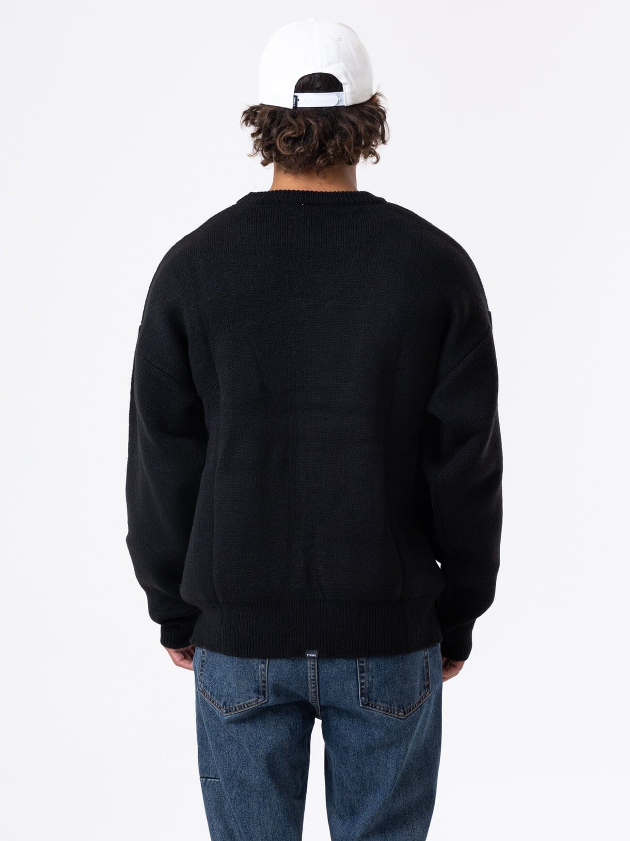 Controlled Damage Crew Knit - Black