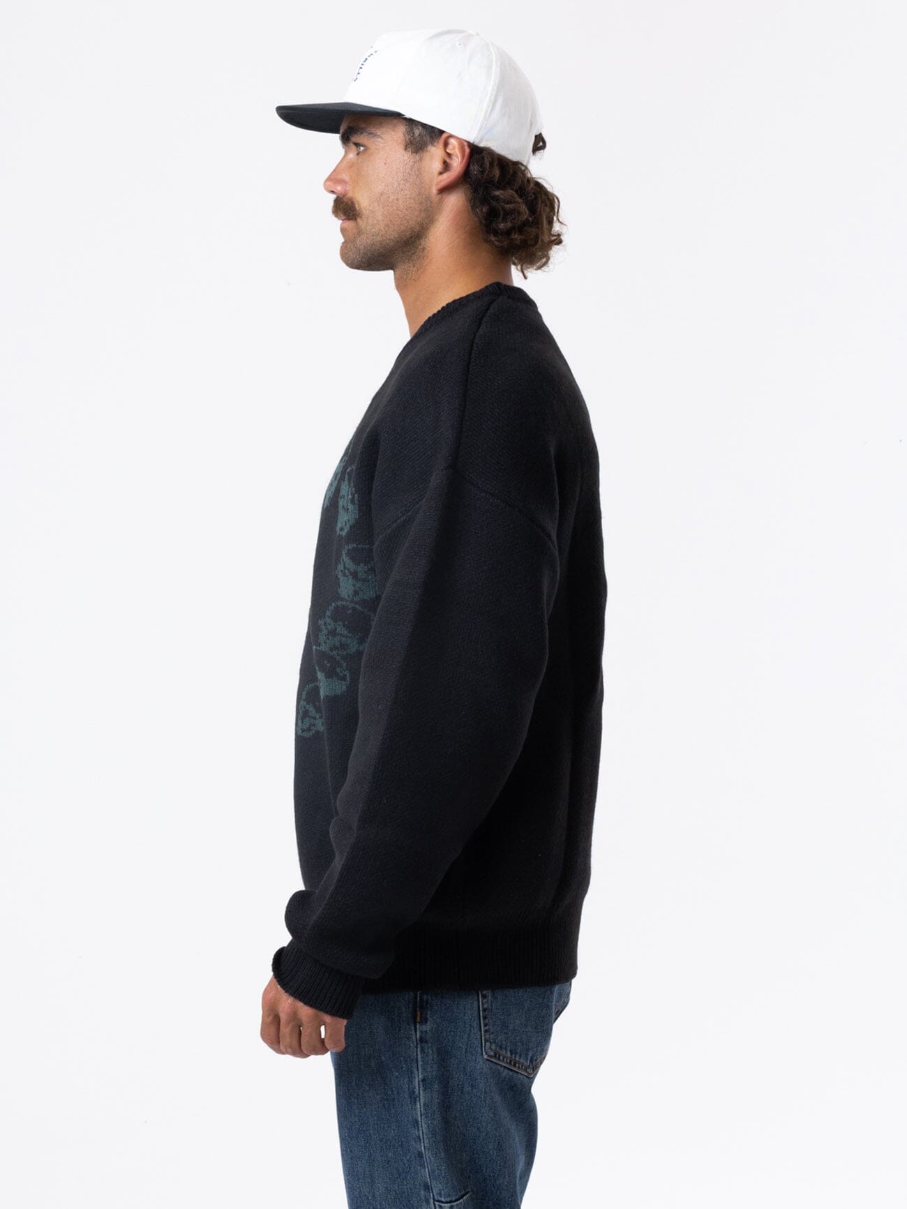 Controlled Damage Crew Knit - Black