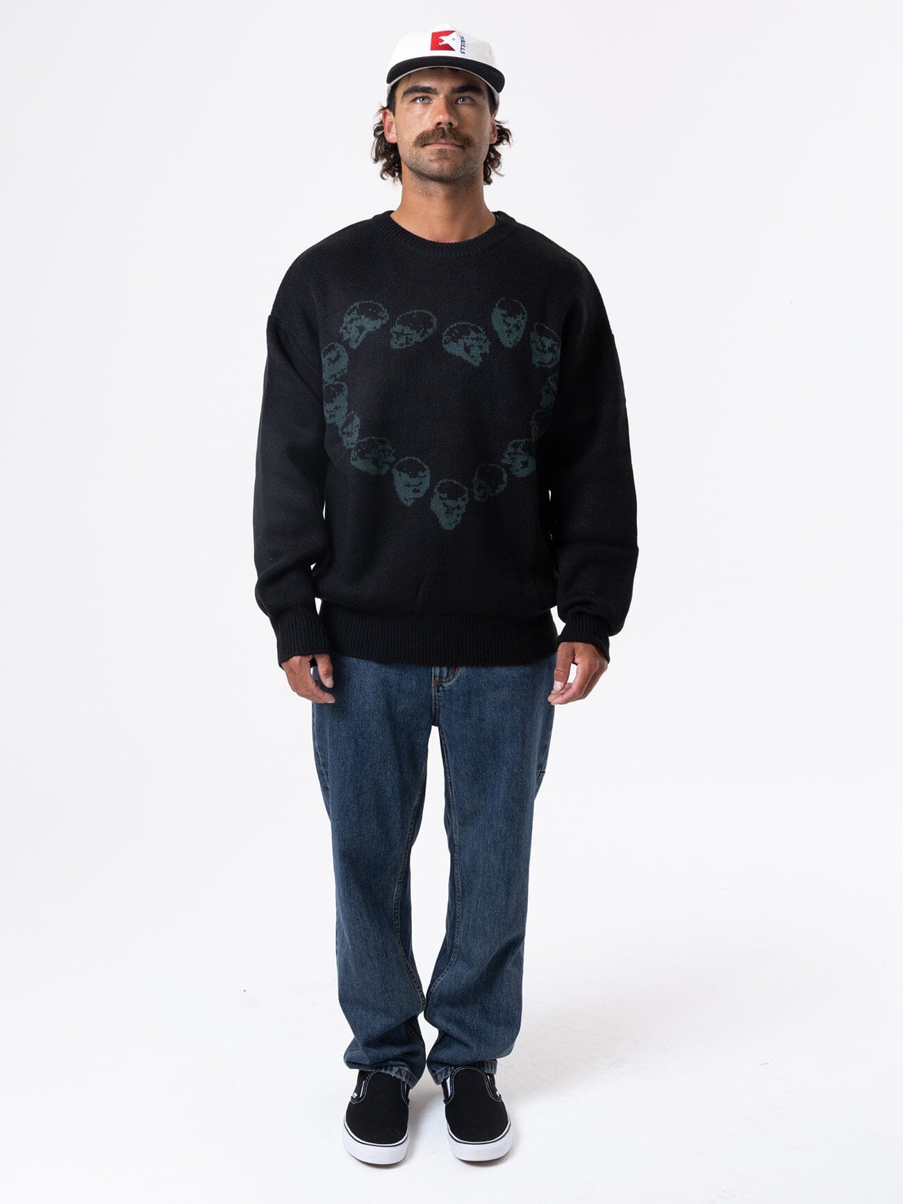 Controlled Damage Crew Knit - Black