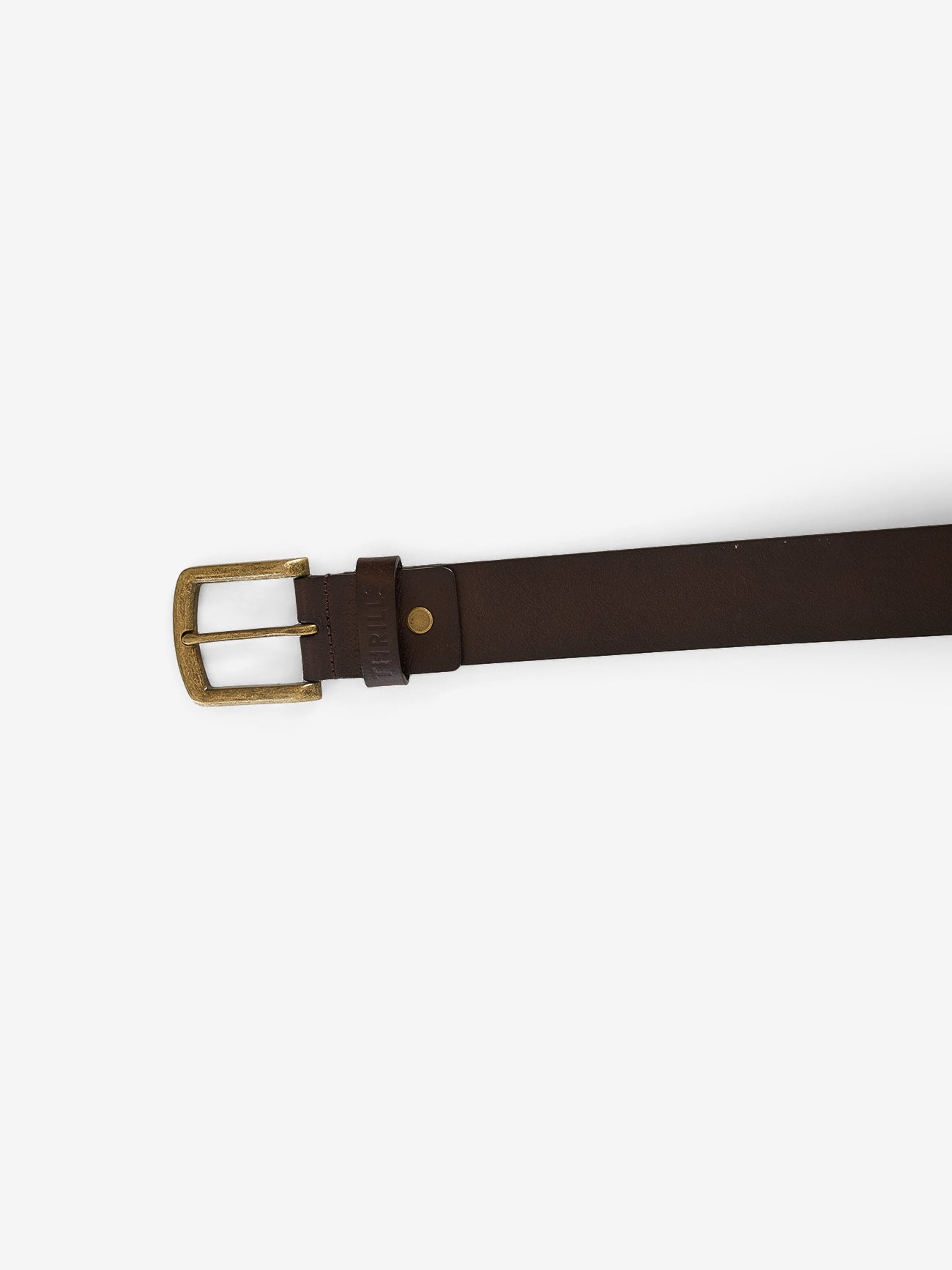 Thrills Leather Belt - Brown