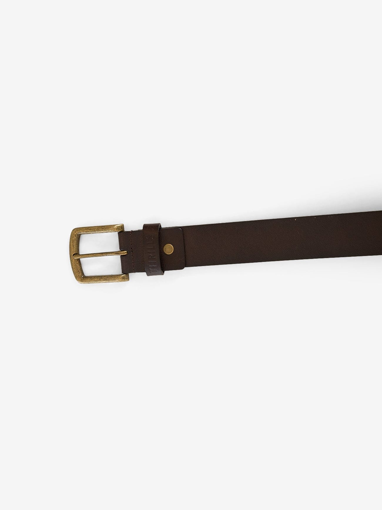 Thrills Leather Belt - Brown