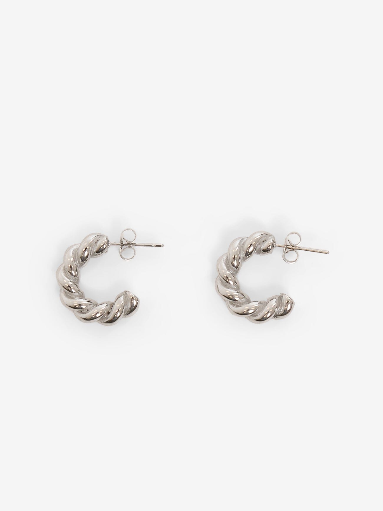 Twisted Demi Hoops - Silver - Margaux Lee