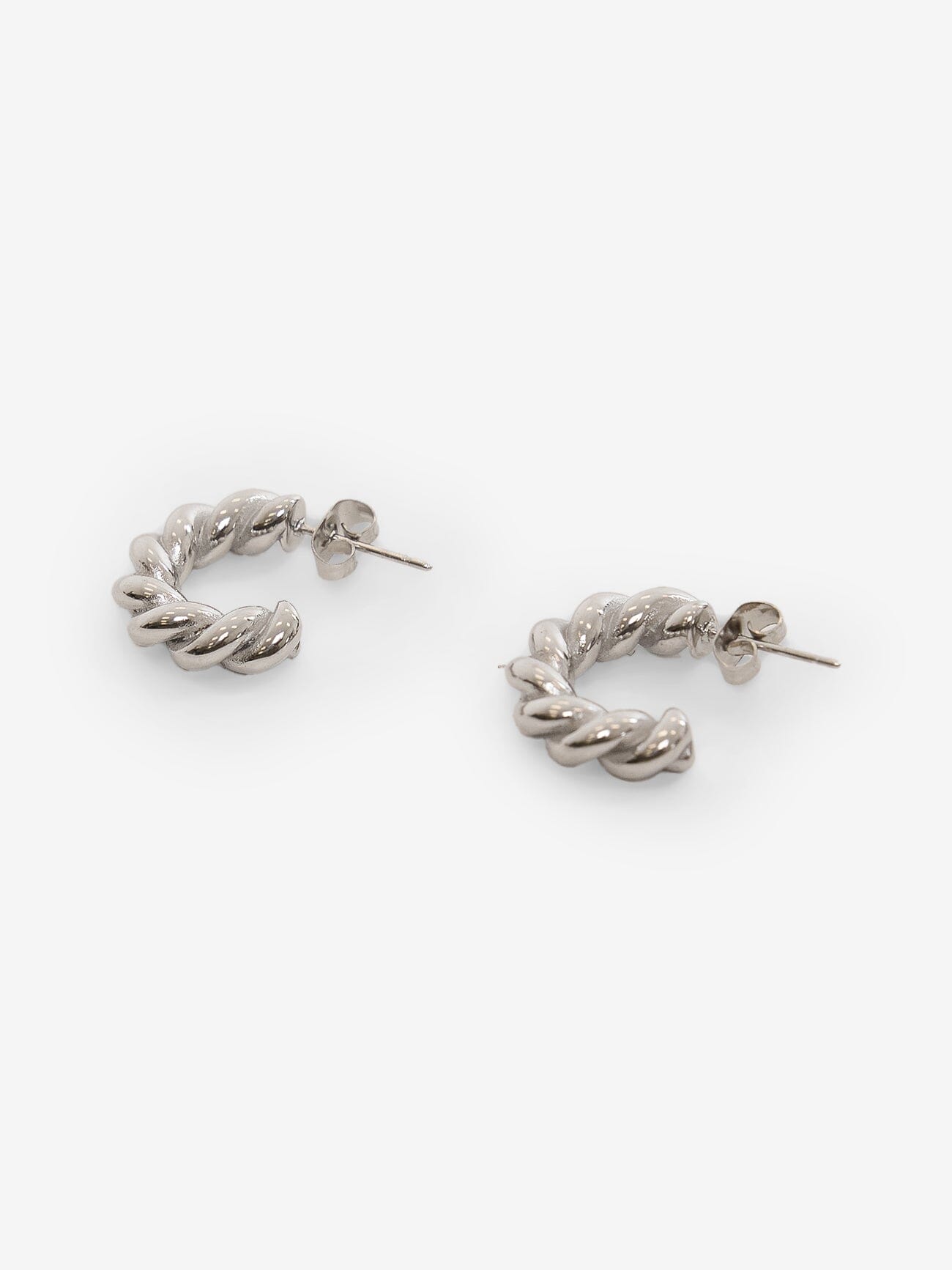 Twisted Demi Hoops - Silver - Margaux Lee