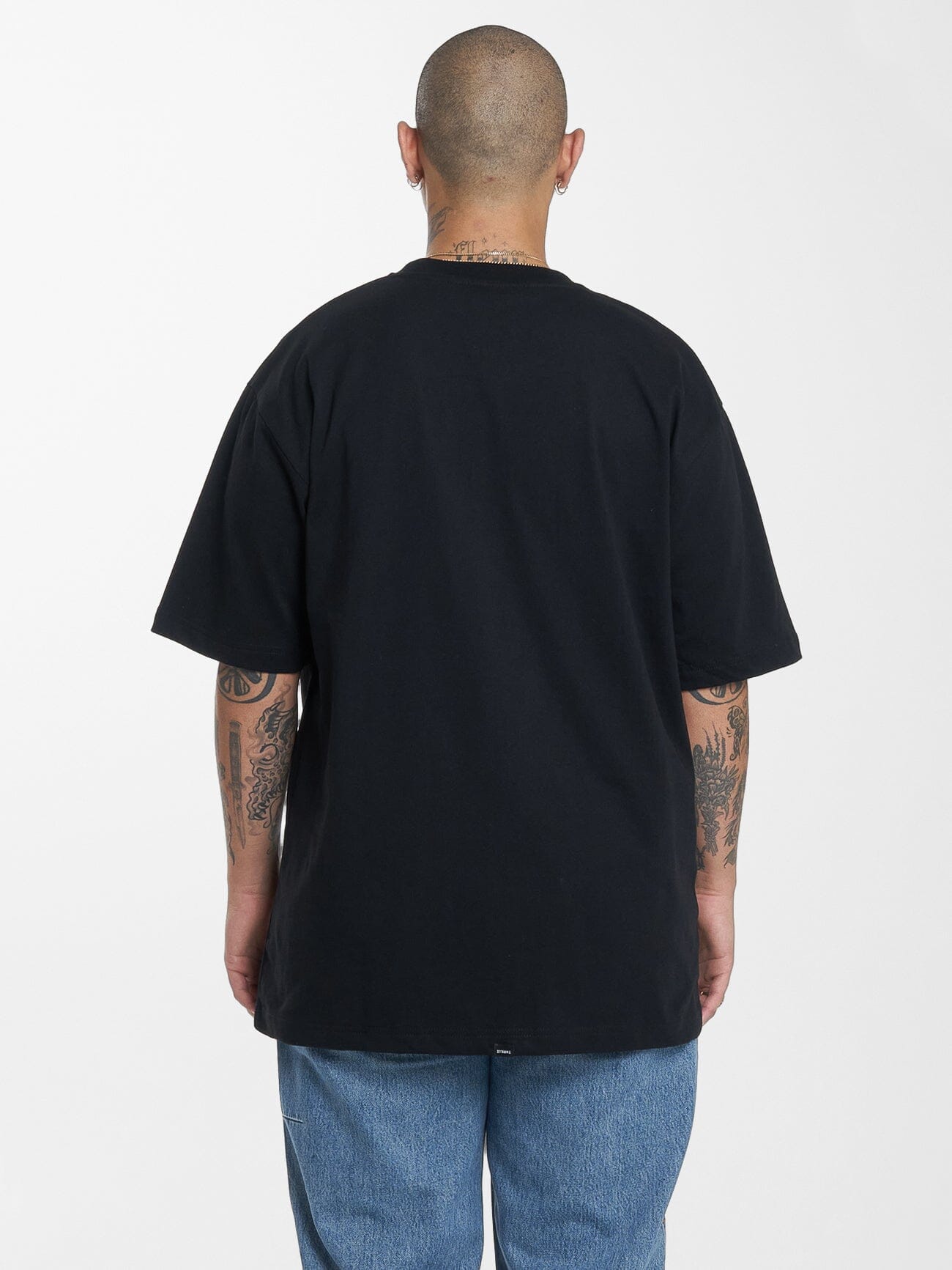 Thrills Military Oversize Fit Tee - Black