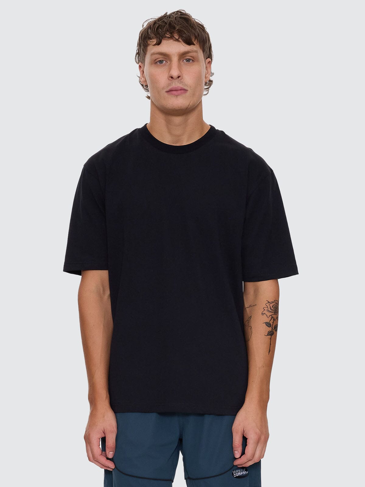 Thrills Military Oversize Fit Tee - Black
