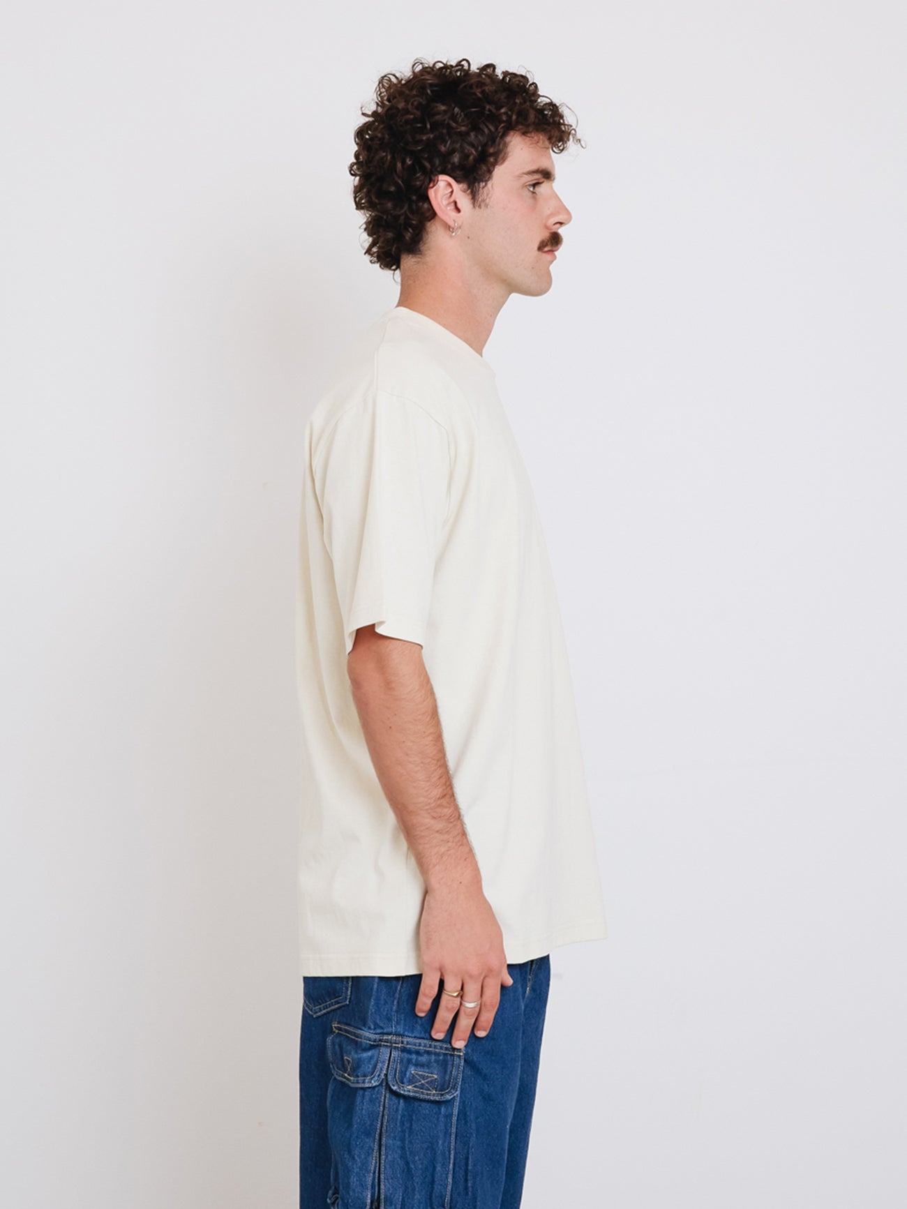 Thrills Military Oversize Fit Tee - Heritage White