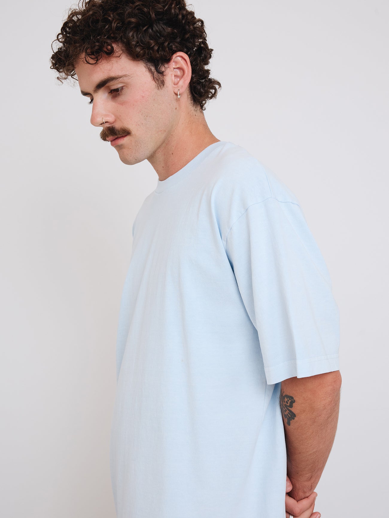 Thrills Military Oversize Fit Tee - Baby Blue