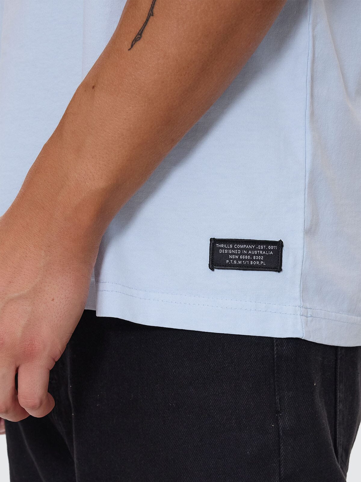 Thrills Military Oversize Fit Tee - Baby Blue