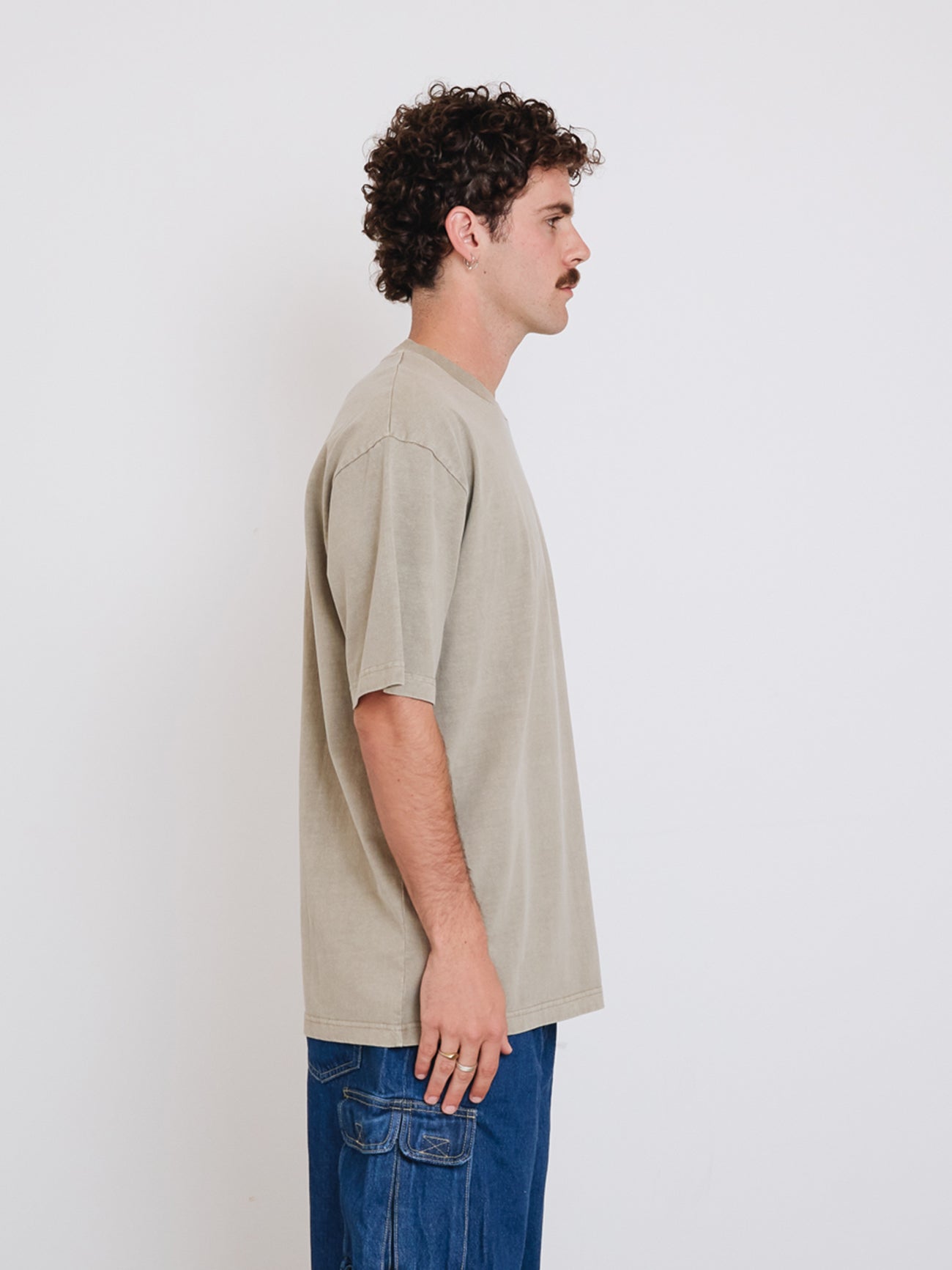 Thrills Military Oversize Fit Tee - Aluminium