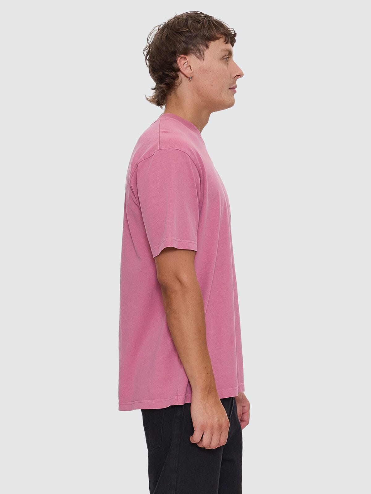 Thrills Military Oversize Fit Tee - Heather Rose