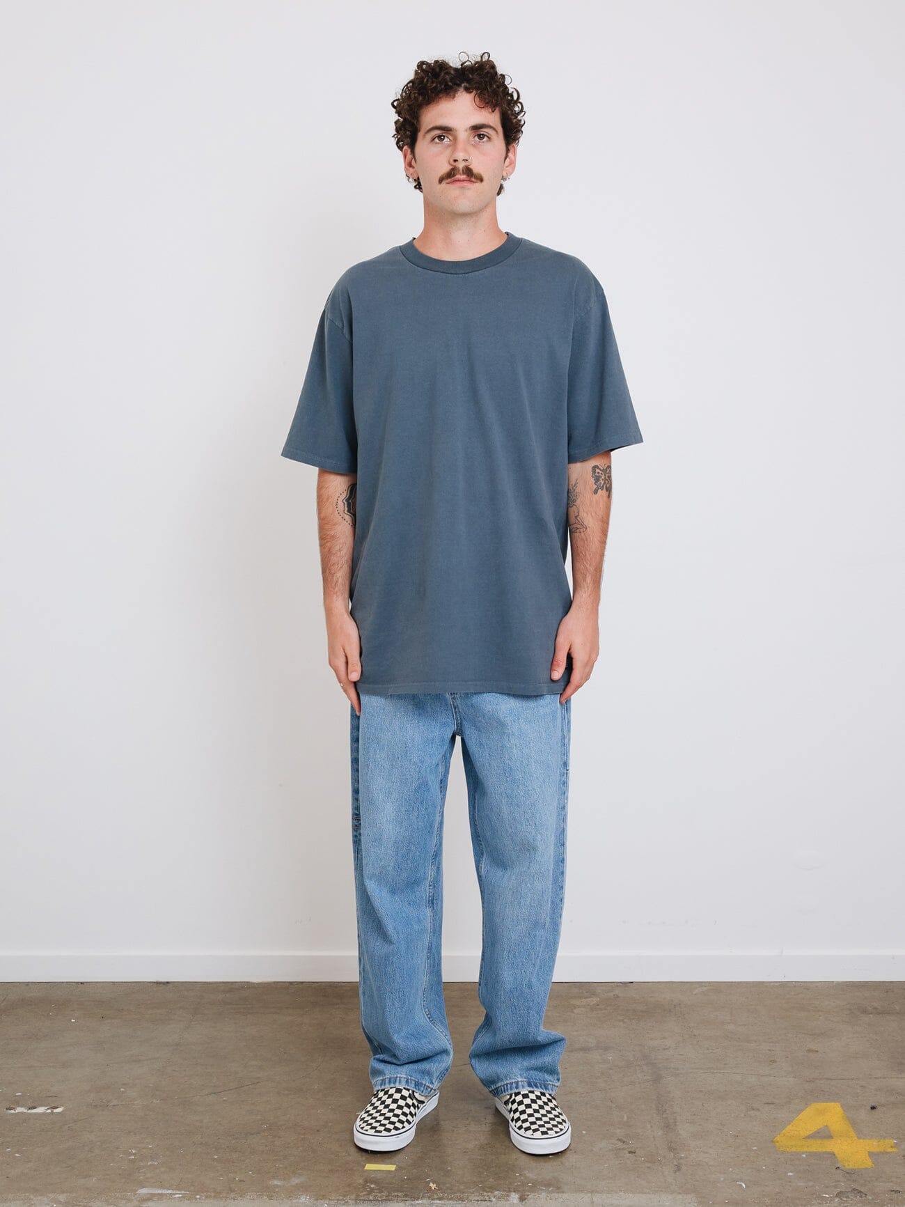 Thrills Military Oversize Fit Tee - Light Petrol