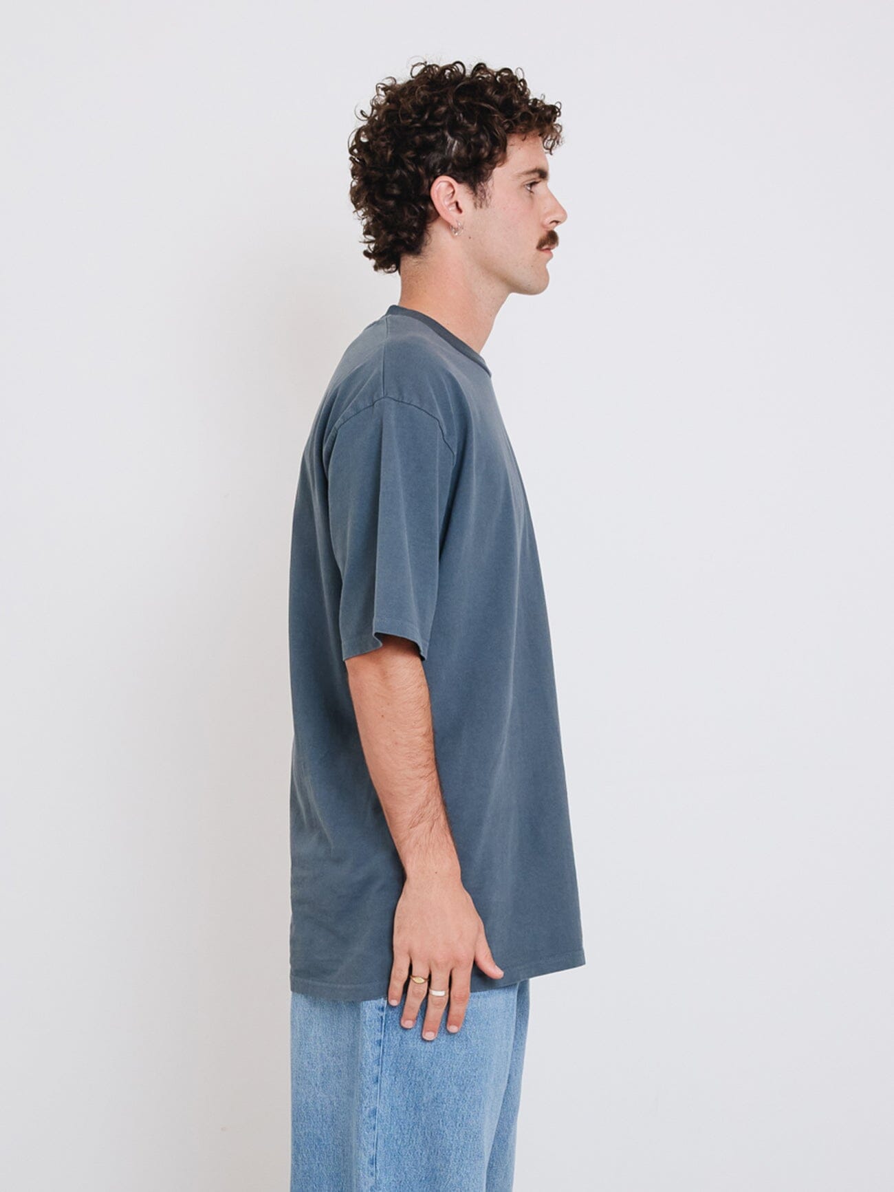 Thrills Military Oversize Fit Tee - Light Petrol