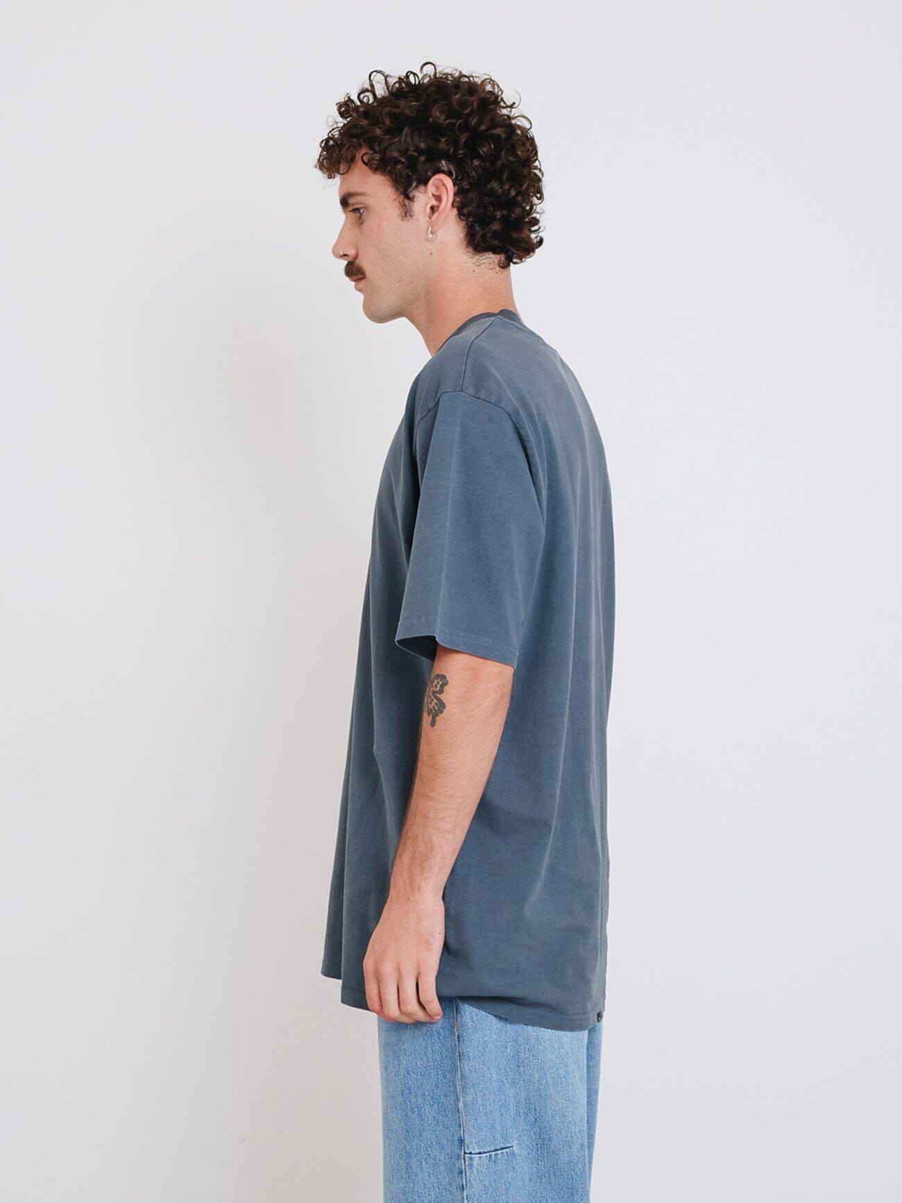 Thrills Military Oversize Fit Tee - Light Petrol