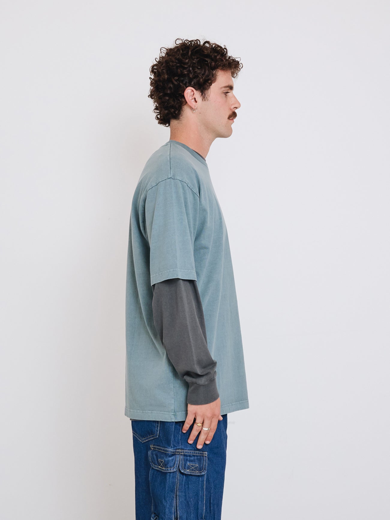 Thrills Military Oversize Fit Tee - Stormy Sea