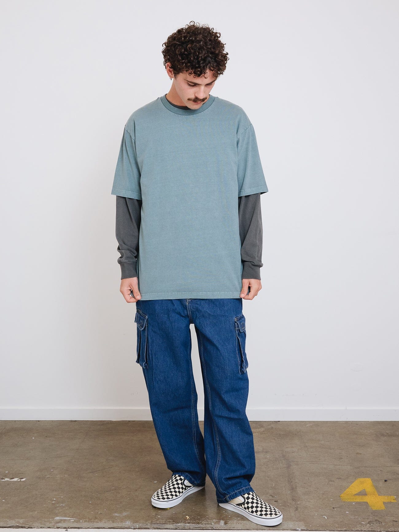 Thrills Military Oversize Fit Tee - Stormy Sea