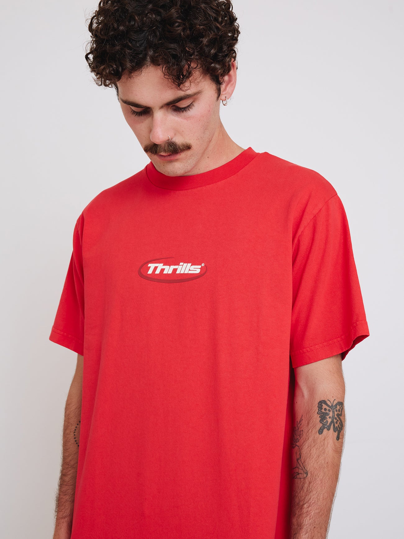 Arena Merch Fit Tee - Flame Red