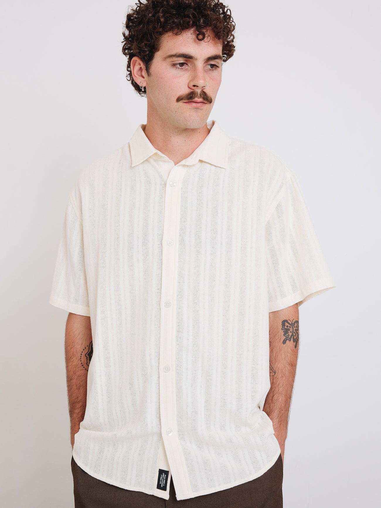 Unhinged Short Sleeve Shirt - Dirty White