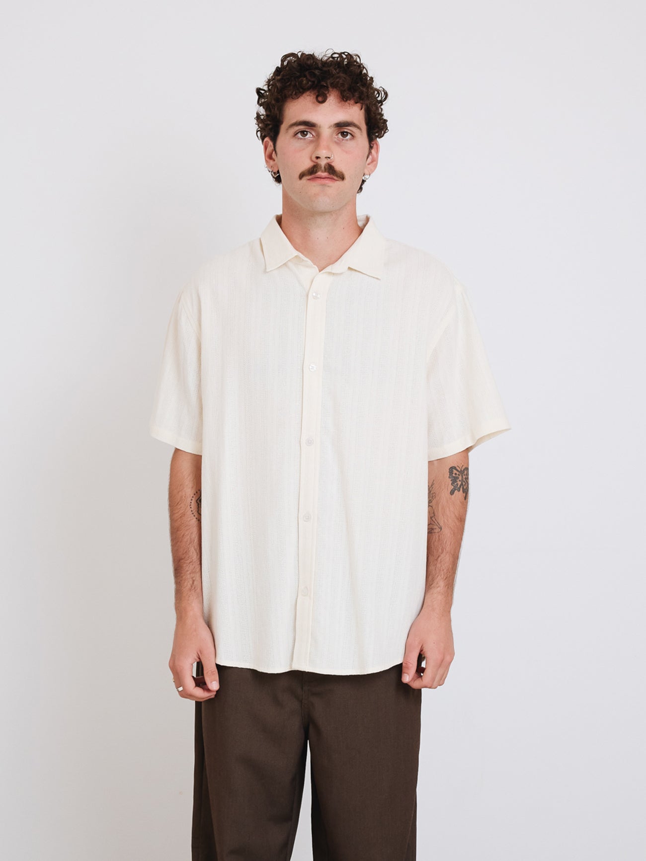 Unhinged Short Sleeve Shirt - Dirty White