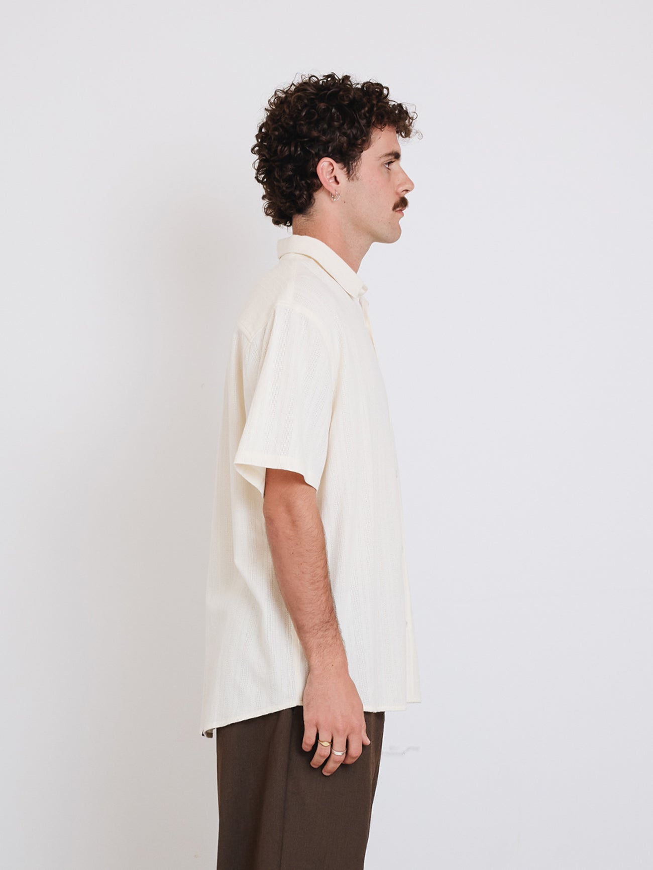 Unhinged Short Sleeve Shirt - Dirty White