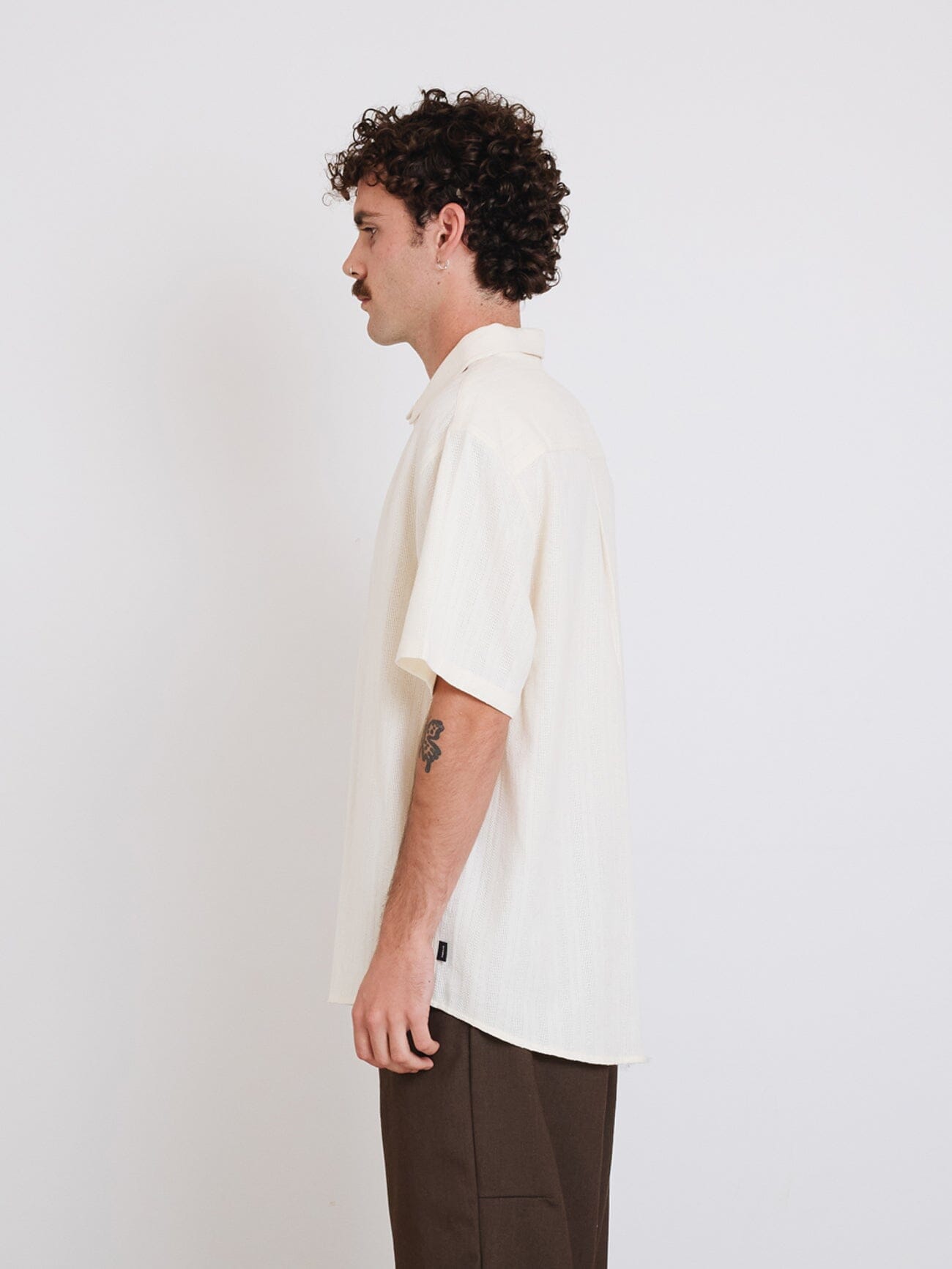 Unhinged Short Sleeve Shirt - Dirty White