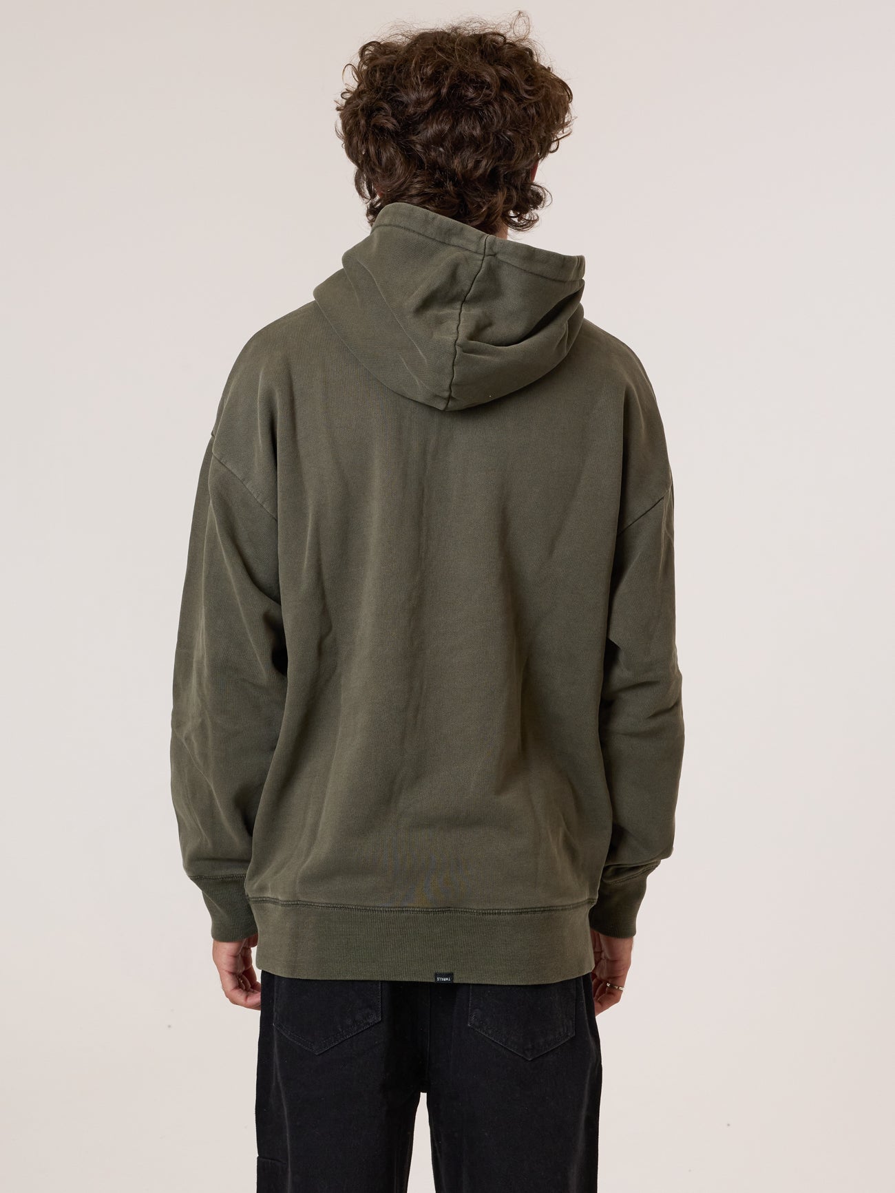 Thrills Military Slouch Pull On Hood - Grape Leaf