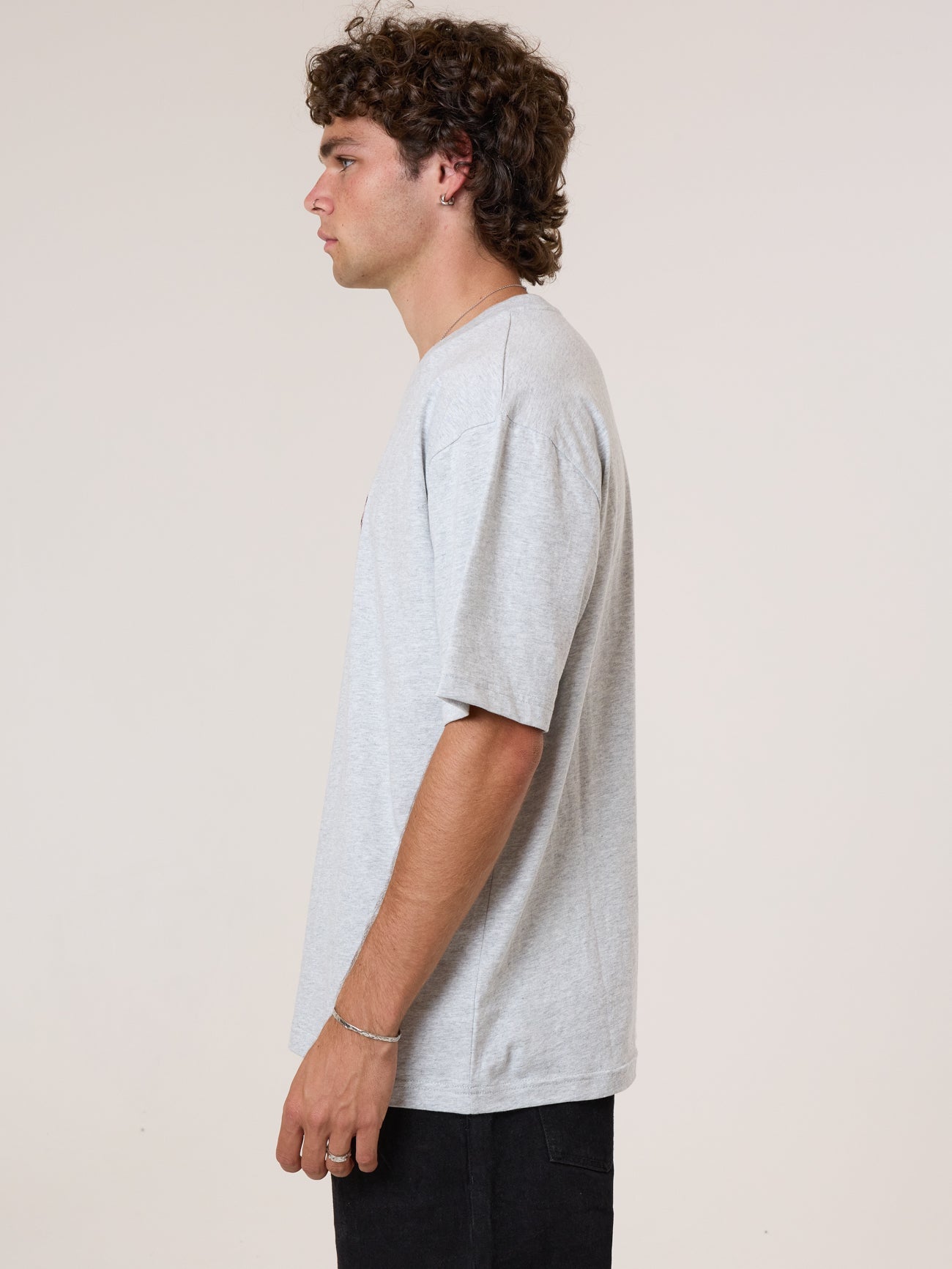 Recruit Oversize Fit Tee - Snow Marle