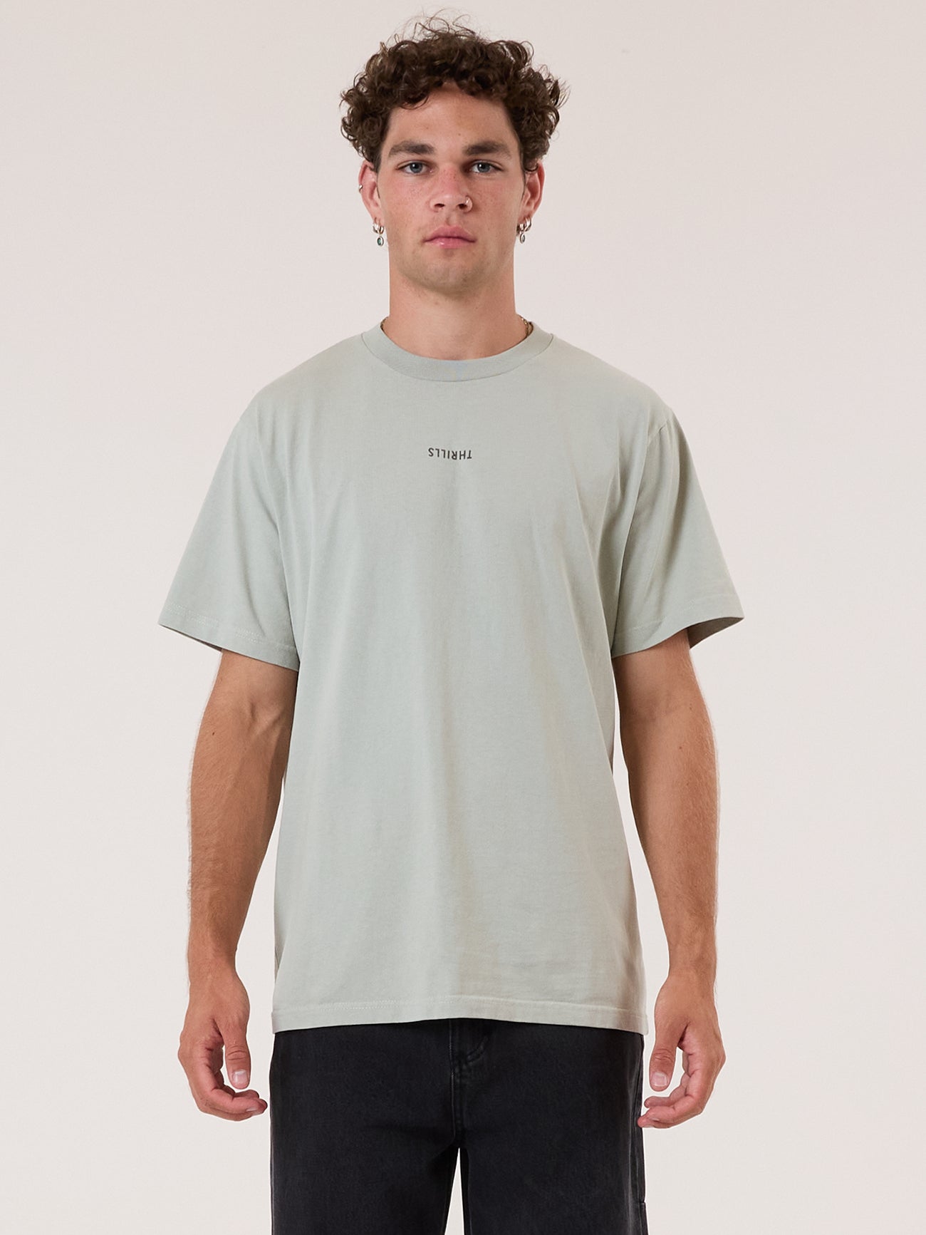 Minimal Thrills Merch Fit Tee - Sage Grey