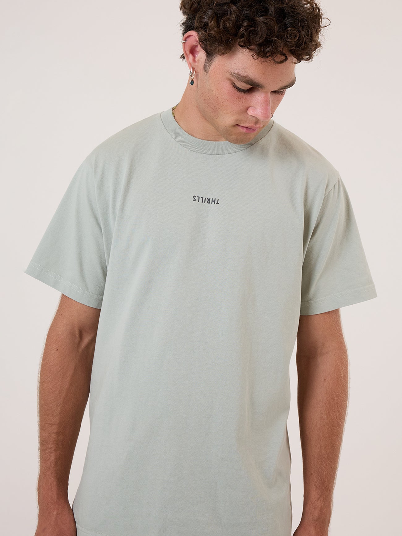 Minimal Thrills Merch Fit Tee - Sage Grey