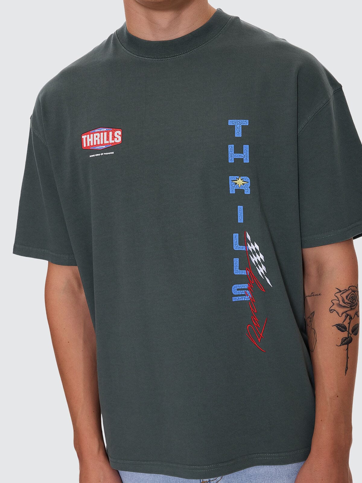 Full Fury Box Fit Oversize Tee - Dark Forest XS
